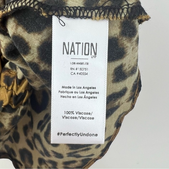 Nation LTD Marisa Ruched Animal Cheetah Print Satin Tank Top - Picture 6 of 6